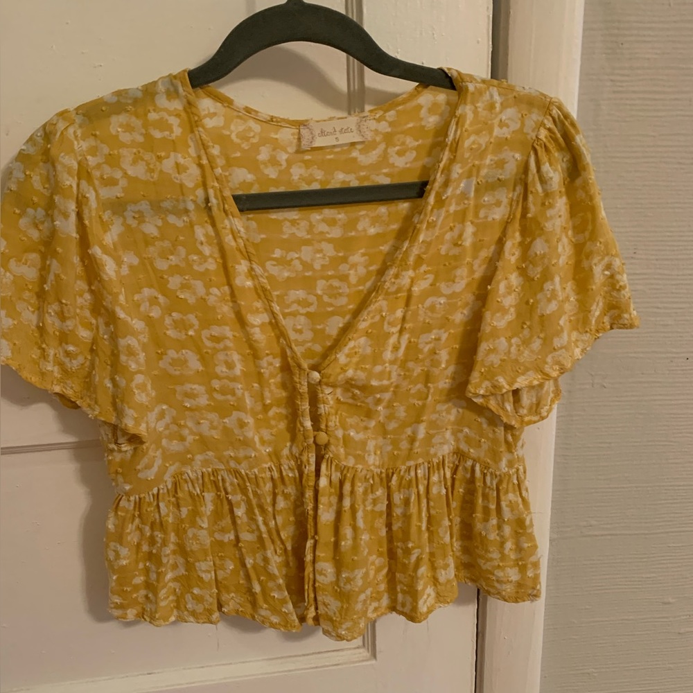Altard State Yellow and White Blouse Small